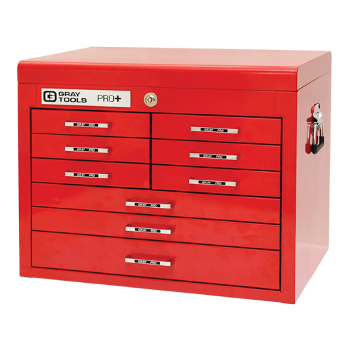 Gray Tools Pro Series Top Chest W Drawers Red