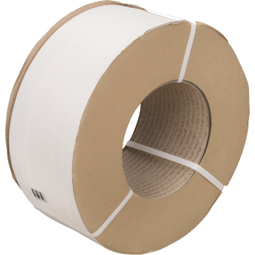 KLETON Strapping Polypropylene 1 2 W X 9900 L White Machine Grade