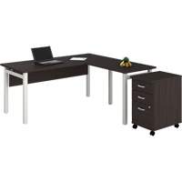Newland "L" Shaped Desk with Pedestal  OR447 | TENAQUIP
