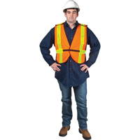 Standard-Duty Safety Vest, High Visibility Orange, Large, Polyester SEF094 | TENAQUIP