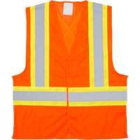 Veste de sécurité pour la circulation, Orange haute visibilité, Grand, Polyester, CSA Z96 classe 2 - niveau 2 SGI274 | TENAQUIP