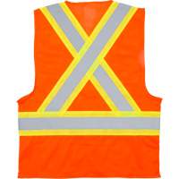 Veste de sécurité pour la circulation, Orange haute visibilité, Grand, Polyester, CSA Z96 classe 2 - niveau 2 SGI274 | TENAQUIP