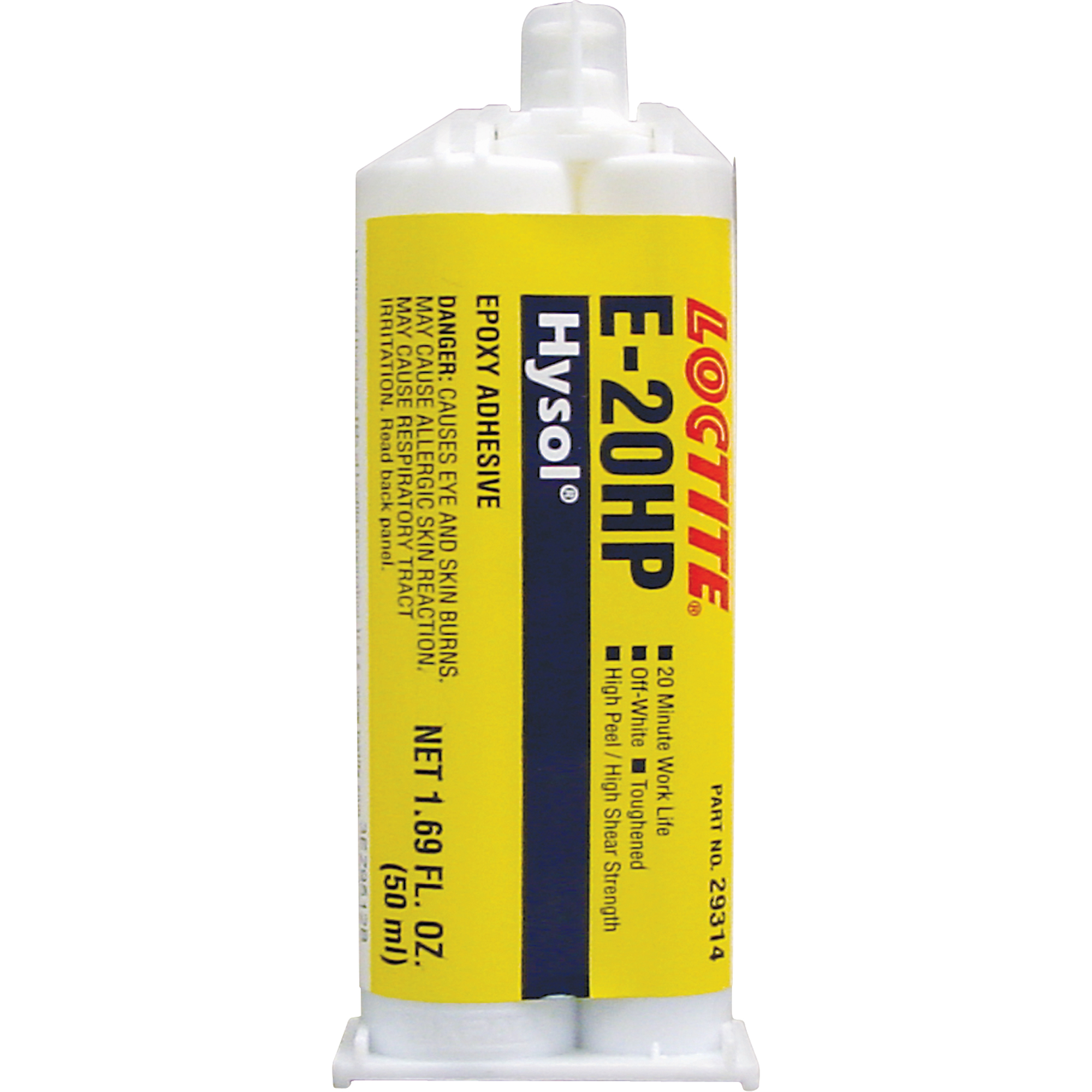 LOCTITE Hysol E-20HP Epoxy, Two-Part, Dual Cartridge, 104 g., Off-White ...