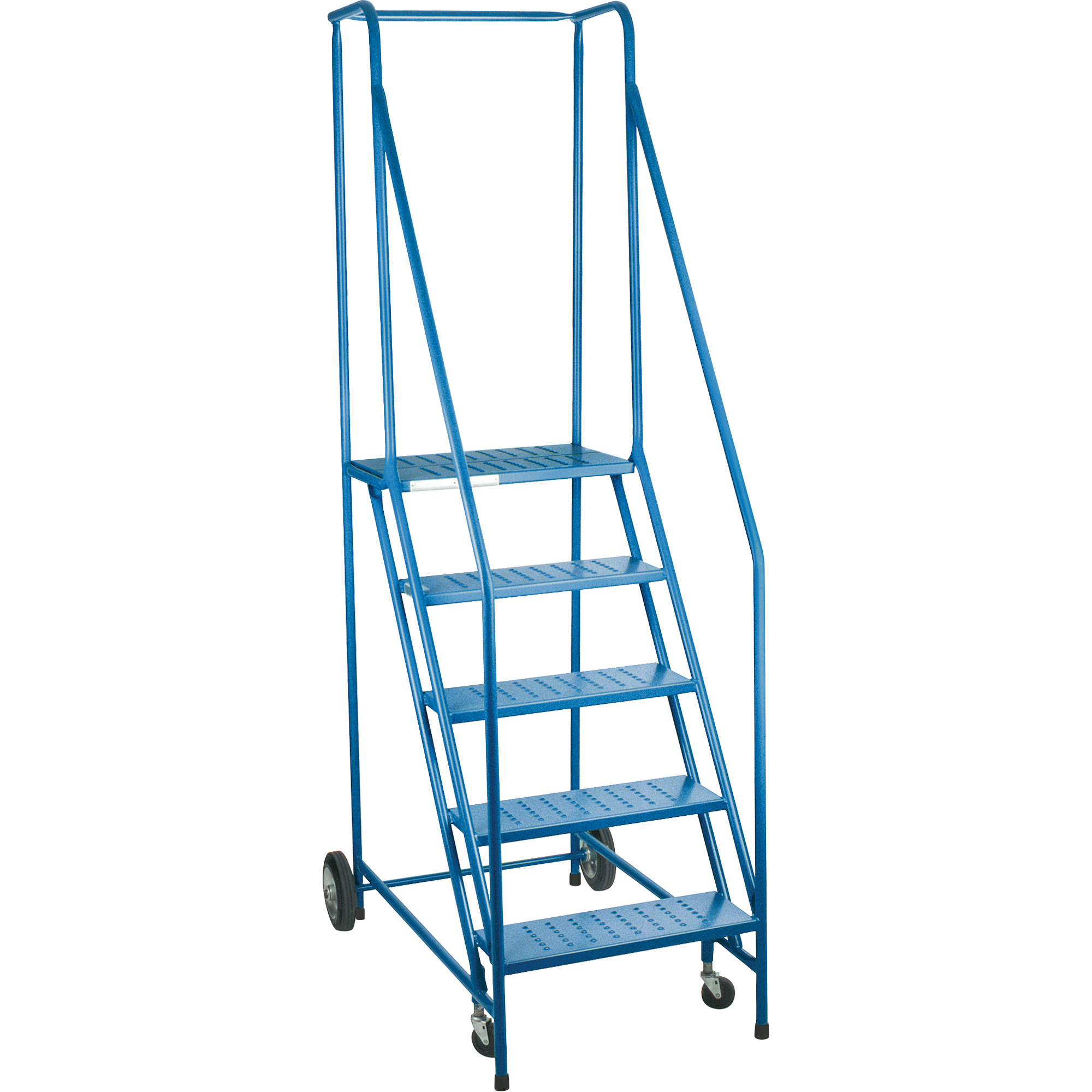 Kleton MA616 Rolling Step Ladder with Spring-Loaded Front Casters, 5 ...